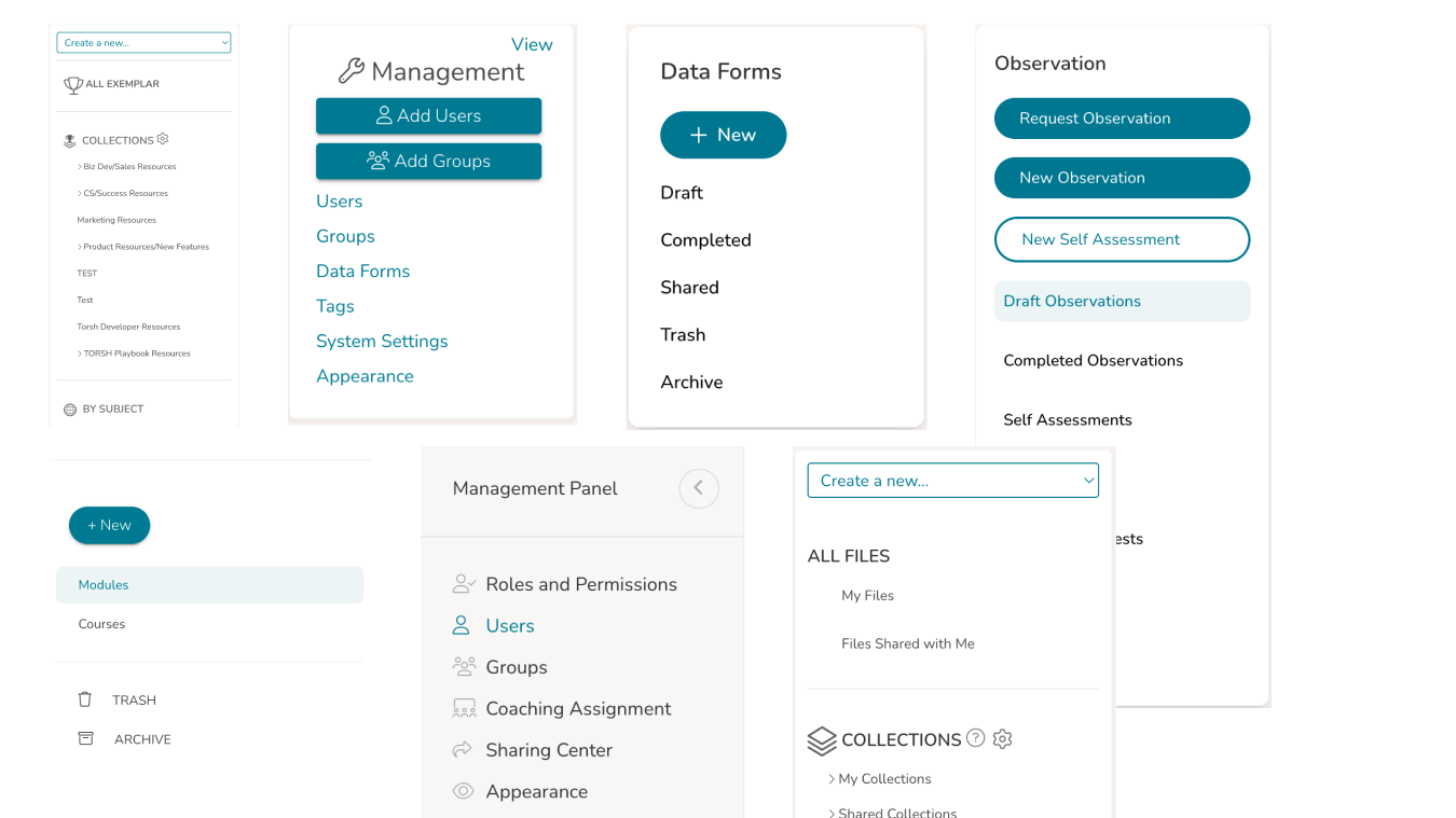 Navigation system drift showing inconsistent menu patterns